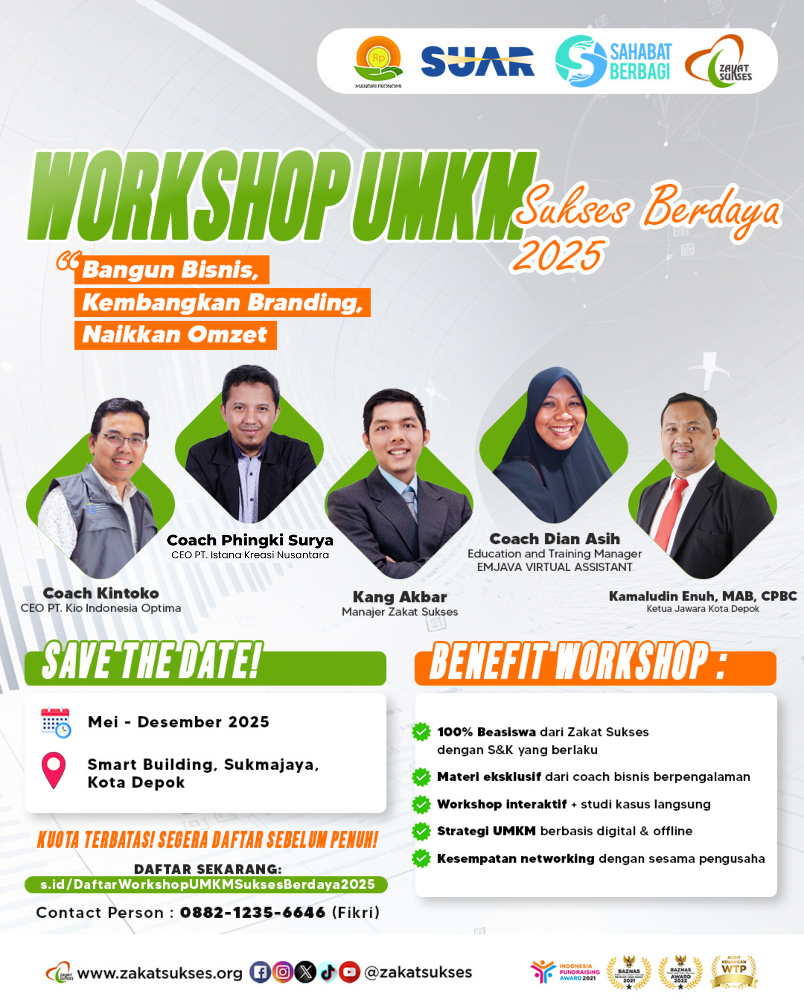 Zakat Sukses Gelar Workshop UMKM Sukses Berdaya 2025, Pendaftaran Tahap Pertama Dibuka Hingga 25 Maret