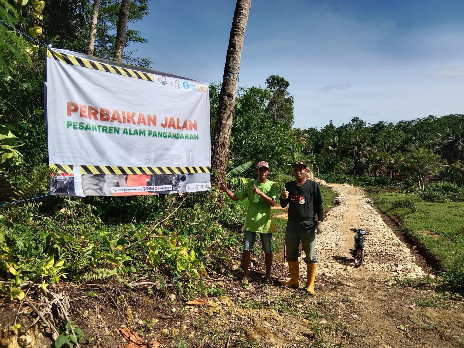 Zakat Sukses Salurkan Rp183 Juta Dana Non-Halal untuk Perbaikan Jalan Akses Pesantren Alam Pangandaran